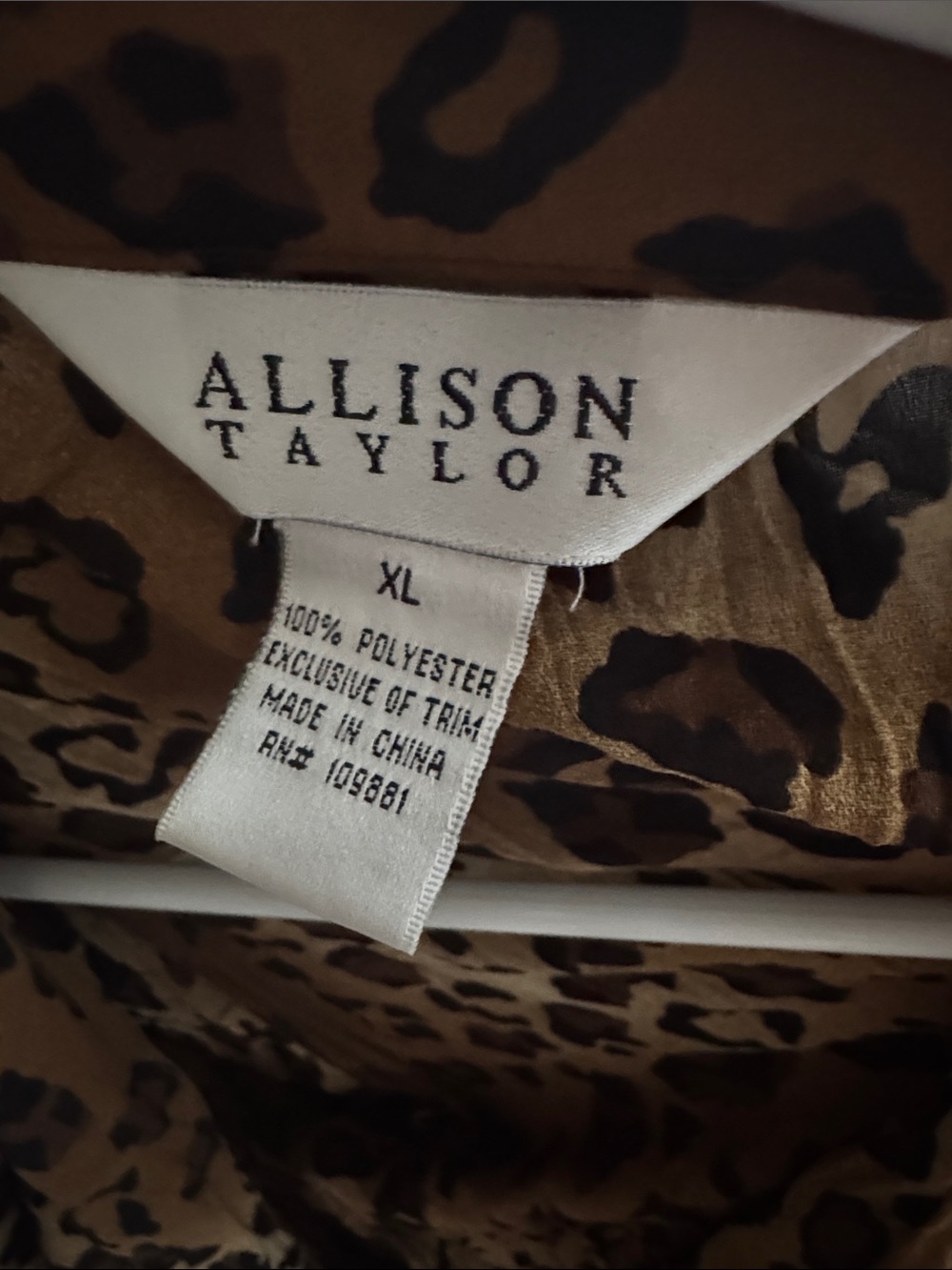 Leopard Print Ruffle Blouse - Brown - Picture 4 of 4